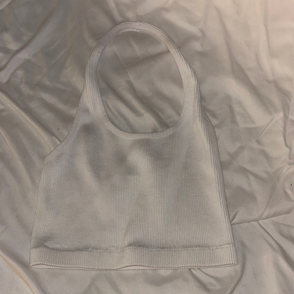 White Cotton On Halter Tank Top